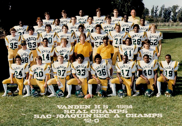 1984 Undefeated 12-0 SCAL and Sac-Joaquin Section Champions Vanden Vikings Football Team, ranked #2 in California by Cal Hi Sports